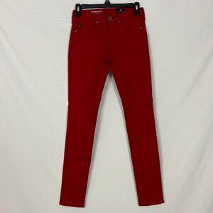 NWOT Adriano Goldschmied Red Legging Super Skinny Ankle Jegging Jeans Size 24R